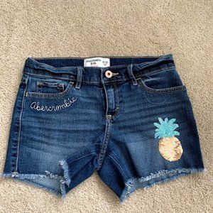 Abercrombie Kids Cutoff Denim Shorts Flip Sequin